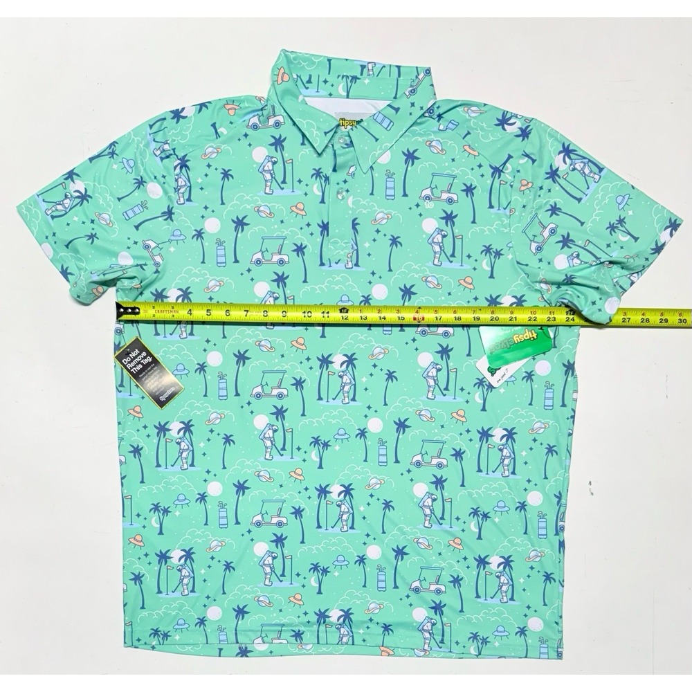 Tipsy Elves Zero Gravity Golf Polo‎ Astronaut Men's Size XXL New W Tags